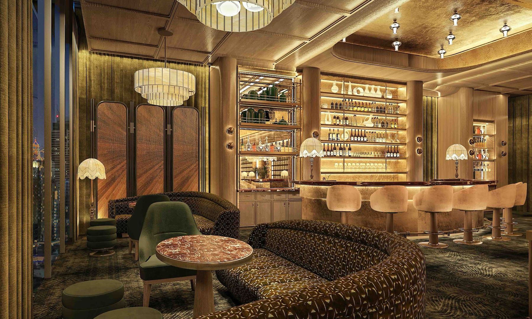 Founder's Lounge, realised